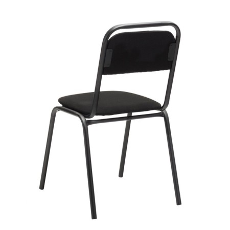 A chair for a visitor black fabric, black frame-3