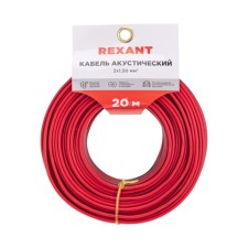 Acoustic cable Rexant ShVPM, 2 x 1.50 mm², red-black, mini-Bukhta 20 m