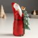 Souvenir Polystone "Long Santa Claus with Christmas tree and bird" 6x6x17 cm