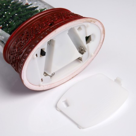 LED figure “Fleet with a Christmas tree” 12.3 × 24 × 8 cm, plastic, AAX3 batteries (not in the kit), USB, glow warm white-4