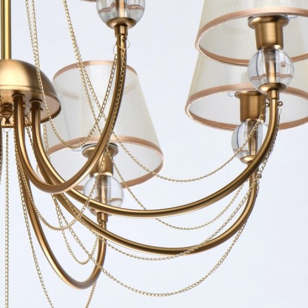 Chandelier "Federica", 8x40W E14, color gold-4
