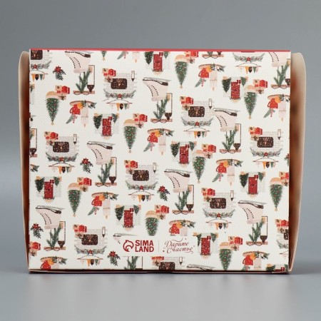Box for Khugge confectionery, 17 x 20 x 6 cm, New Year-6
