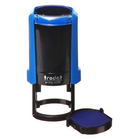 Equipment for round printing automatic Trodat Printy 4630, diameter 30 mm, lid, blue body-2