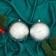 Set of balls plastic D-10 cm, 2 pcs "retro" silver