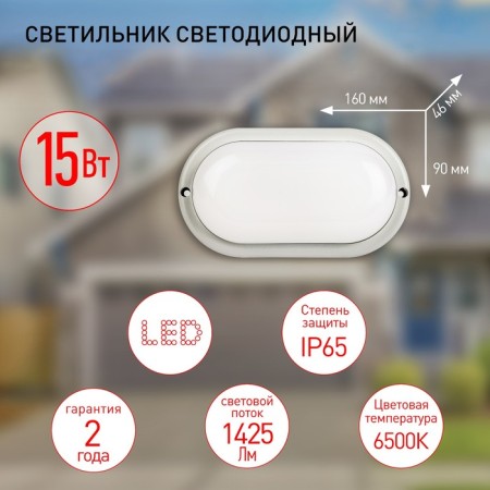 Luminer LED LED era SPB-2, 200x98x46 mm, IP65, LED, 15W, 1425LM, 6500K, white color-7
