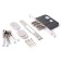 Crystone Castle APECS 99-K-G, 5 keys, b/handles, chromium color