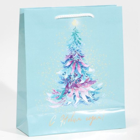 Laminated vertical "Christmas tree", ML 21 x 25 x 8 cm, New Year-3