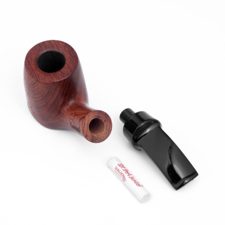 Kommer Premium smoking pipe, classic red tree, length 13 cm, d-1.7 cm-3