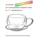 Tea couple with double walls Olivetti DWC21, 2 pcs, 180 ml