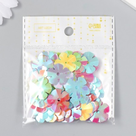 Set for creativity of sequin 10 grams "Flower" 2.2x2.2 cm-5