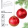 New Year's Christmas Balls “Miracles!”, For New Year, plastic, d = 8, 2 pcs., Color red gamut