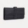 Male purse on a button, for bills, for cards, for coins, black color