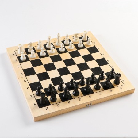 Board game 3 in 1: chess, checkers, backgammon, wooden board 40 x 40 cm-1