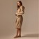 Terry robe with a hood Women's SL Home: Basic "Sabbia", Rr. M, 100% HL, 420 g/m2