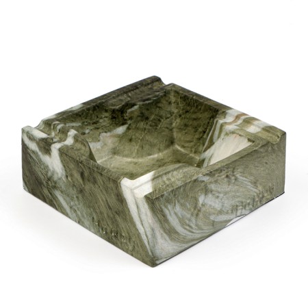 Ash "marble", 12.9 x 5.5 cm, ceramics, gray-1