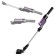 Vacuum cleaner Tefal TY1129WO, vertical, 100 watts, container 0.4 l, battery, gray-violet