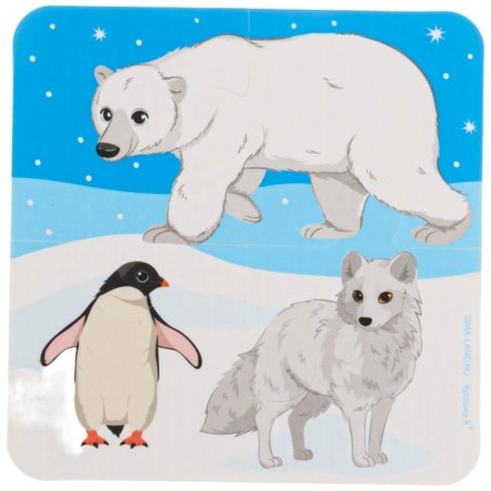 Soft puzzle for kids "Animals of the World", 16 details, crumb I-12