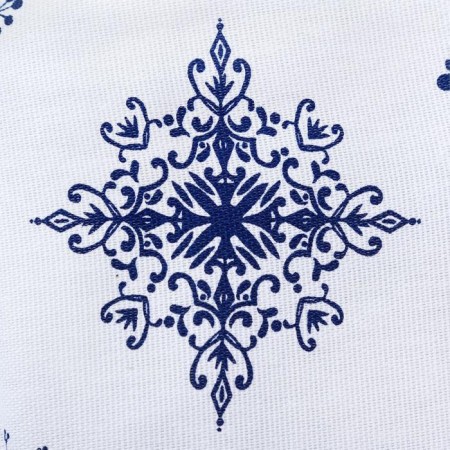 Siddle on the chair "Blue Snowflakes" 42x42x5 cm, 100% cotton, 164 g/m2-3