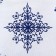 Siddle on the chair "Blue Snowflakes" 42x42x5 cm, 100% cotton, 164 g/m2