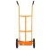 The trolley is manual, two -wheeled: load/p 130 kg, orange