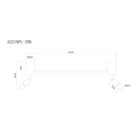 Stitch Arte Lamp Rasalas A2219PL-2BK, LED, 26 W, 63x9x19 cm, 1300 lm, black-4