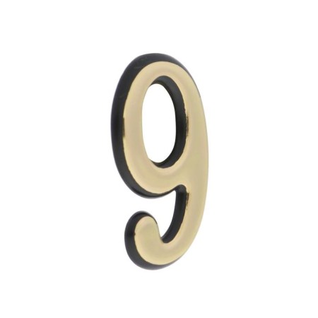 The door number "9" tundra, plastic, color gold, 1 pc.-1
