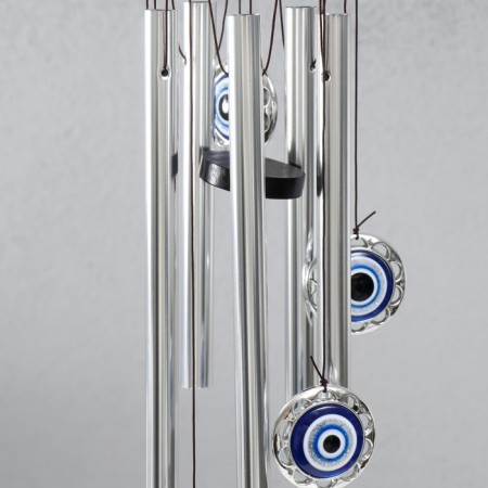 Wind music metal, plastic "from the evil eye" 5 tubes, eyes 60 cm-2
