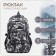 Tourist backpack, 22 liters, 2 lightning departments, 5 external pockets, ZFTS, gray color/camouflage