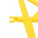 Decorative fence, 36 × 42 cm, plastic, yellow