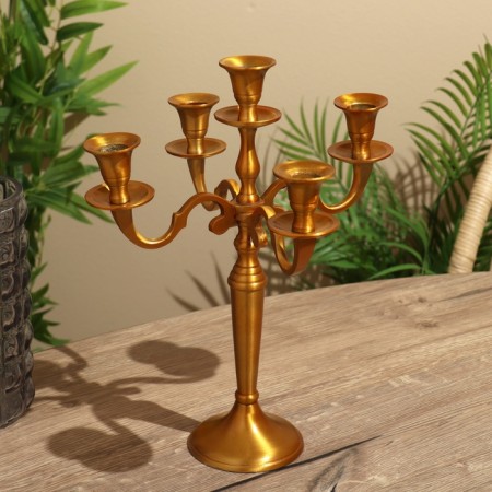 Jnii aluminum candlestick for 5 candles 18x18x35 cm-2