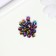 Glass beads, 6 mm, 20 pcs. rainbow