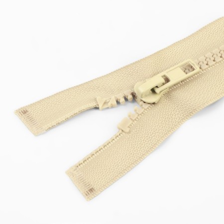 Lightning "Tractor", No. 5, detachable, automatic lock, 70 cm, beige color-1