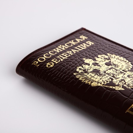 Cover for passport, burgundy color-3