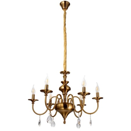 Anter chandelier 6x40W E14 Brass 64x64x50 cm Bayerlux
