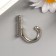 Metal hook (set 5 pcs) silver 2.7x0.6 cm