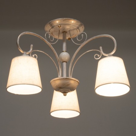 Chandelier 2150/3 E27 40W white with a golden patina 47x47x35 cm Bayerlux-2