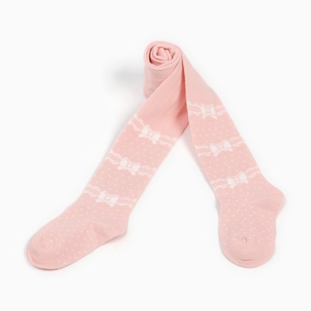 Pantyhose children's "bows", light pink color (Rosa CHIAR), height 92-98