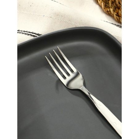 Dining Baby “Burn” fork, h = 15 cm, thickness 1.5 mm, silver color-1