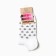 Women's hearts socks, white/gray color, rr 23-25