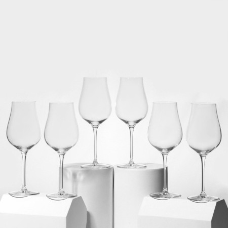 Set of glass glasses for white wine Limosa, 500 ml, 6 pcs