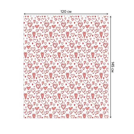 Tables on the table "Different hearts", rectangular, oxford, size 120x145 cm-1