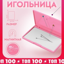 Magnetic needle, 11 × 6.5 cm, bright pink color