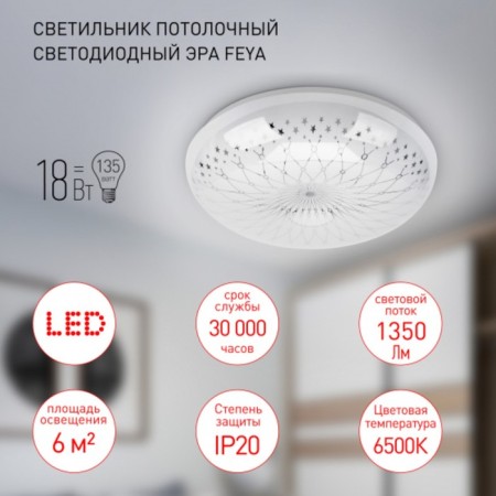 SPB-6-18-6.5K FEYA 18W 6500K lamp-2