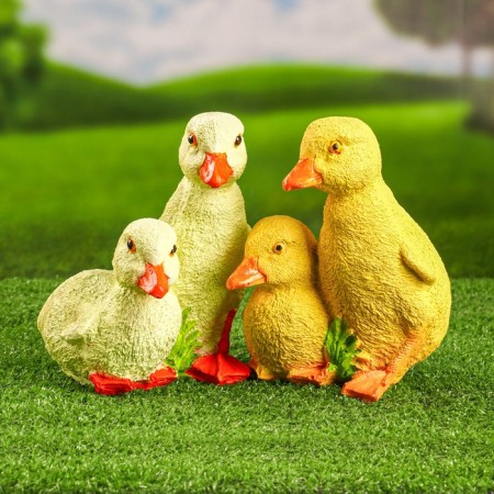 Garden figure "Two ducklings" 17x14cm mix-3