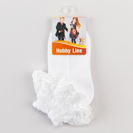 Children's socks with ruffles, white color, size 18-20 (29-31)-2