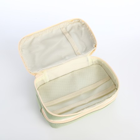 Cosmetic bag on lightning, green color-3