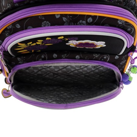 Frame backpack 35 x 28 x 15 cm, Across, filling: bag, pencil case, keychain, purple-9