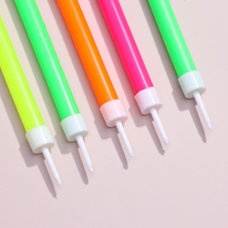 Candles in the cake "Color", 8 cm, classic, set 8 pcs-3