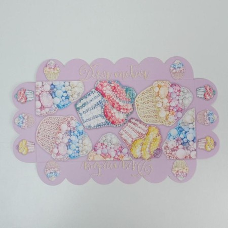 Cookie box, confectionery packaging with PVC lid, “bright sweets”, 21 x 10.5 x 3 cm-3