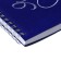 Notepad A6, 90 sheets, on the crest in a cage, blue, cover of flocked cardboard, foil embossing, an offset block 70g/m2